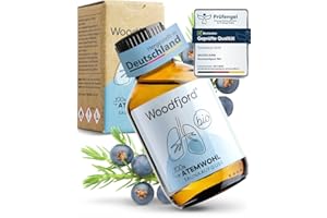 ‎WOODFJORD WOODFJORD Saunaaufguss Atemwohl BIO 100 ml I Mit Terpentinöl I Premium Sauna Aufgussmittel für authentische und nachhaltige Saunaerlebnisse I Saunaöl und Saunaduft I Belebend und vitalisierend