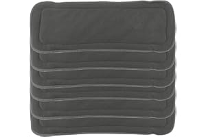 ‎HAPPY CHERRY Happy Cherry Babywindeln Waschbare Wiederverwendbare Baby Windel Bambus Stoffwindel Einlagen Set von 6 Baby-Tuch Weicher Stoff 4 Schickten - Schwarz