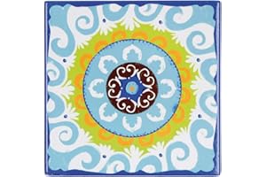 ROSE & TULIPANI MILANO Rose & Tulipani - Sottopentola Blu in Gift Box - Linea Nador, Accessori - Accessori da Cucina - Ceramica - 20xh20 cm