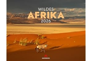 Wildes Afrika Kalender 2026 | Bildgewaltiger Tier-Kalender im großen Querformat (54x42 cm) | Big Five, Safari, Elefant, Nashorn, Büffel, Löwe, Leopard