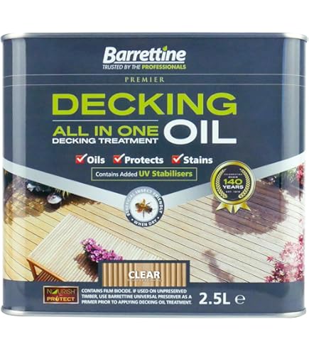 Barrettine Anti Slip Decking Oil Clear 2.5L