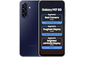 Samsung Galaxy M17 5G Mobile (Sapphire Black, 6GB RAM, 128GB Storage) | 50MP OIS Triple Camera | Gorilla Glass Victus | IP54 | 6 Gen OS Upgrades | AI | Gemini Live | Lag-Free Gaming | Without Charger