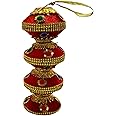 Meri PASAND Traditional Punjabi Wedding Ghadoli Decoration, Red Velvet with Gold Embellishments, 4-Tier Handcrafted Mandaa