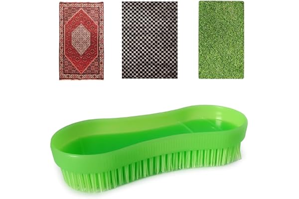 Today - Borste för Mattor, Konstgräs och Textilytor – Styva Plastborst, Ergonomisk Violindesign – Tillverkad i Italien