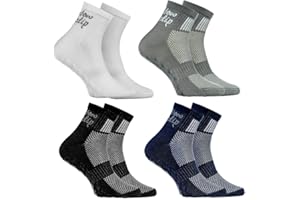 Rainbow Socks - Garçon Fille Chaussettes Antidérapantes de Sport en Coton - 4 Paire