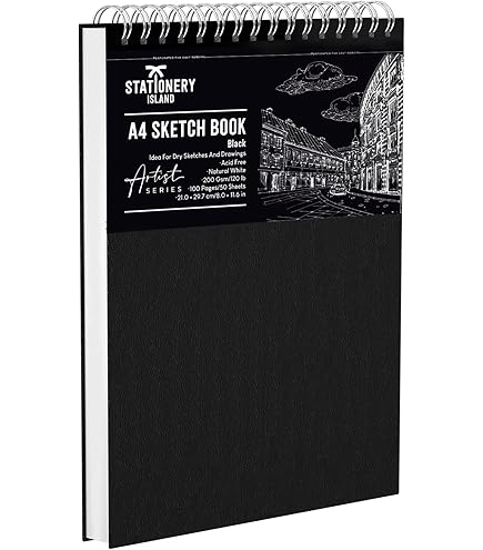 Cuaderno De Bocetos A5 De 160 G/m² Con Espiral, 120 Páginas (60 Hojas