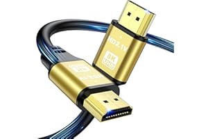 jojobnj 8K Câble HDMI 3m,câble HDMI 48Gbps Ultra Haute Vitesse 8K@60Hz 4K@120Hz,HDCP 2.2 & 2.3, DTS:X, HDR 10 Compatible avec Roku TV/eARC/3D/PS4/PS5/HDTV/X-box/Blu-ray
