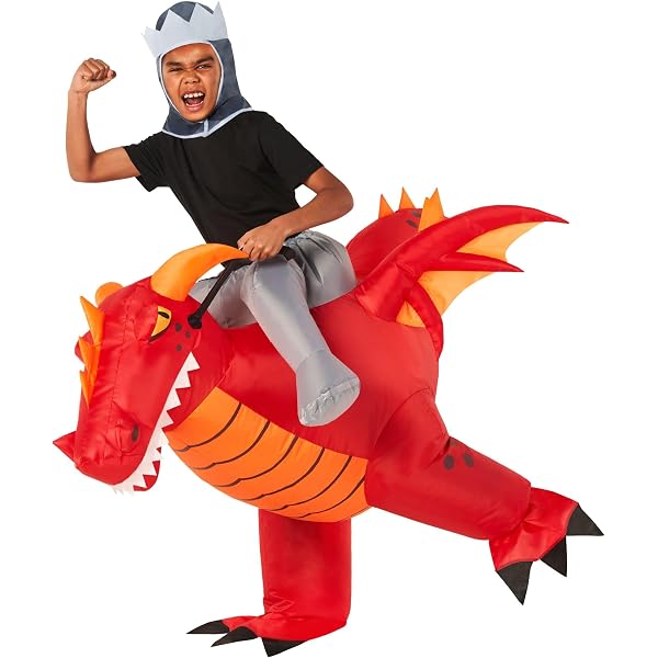 Amscan Kinder-Kostüm 'Ride On Pink Dragon' – Rosa-lila Drachen-Reiter-Kostüm Für Kids (3-8 Jahre)