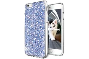 OKZone Compatible iPhone 6S Case,iPhone 6 Case, Bling Glitter Sparkle Design Soft TPU Silicone Skin Cover Anti-scratch Protective Shining Fashion Style Case for iPhone 6/iPhone 6S 4.7 Inch (Blue)
