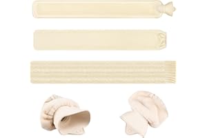 THINGEHOY Long Hot Water Bottle with Cover, Hot Water Bottle Long with Knitted Cover, Tube Long Hot Water Bag for Pain Relief Neck Waist Back Legs, Winter Gift for Women Children Elderly (2L -73cm)