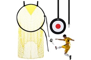 PARTIDEAL Top Bins Football Goal Target & Training Rebound Net,2 PCS Set Kids Shootings Accuracy Training Practice Equipment