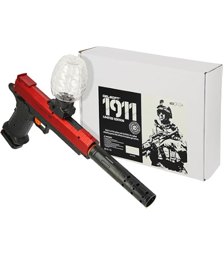 FunBlasters – Gel Blaster Gun P90 – Automatic Electric Water Ball Pistol – 20000 Balls and Glasses – Watersoft Powerful Rifle Gun Machine Gun - Adult Gelfire Water Gun