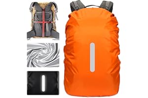 Lammcou Protection Sac à Dos Pluie et cartables, Housse imperméable Backpack Rain Cover avec réflecteurs & Sangles croisées antidérapantes pour randonnée, Camping & Cyclisme