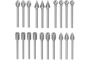 Yuentoen Diamant Fräser Set, 20 Stück Diamant Frässtifte Schleifstifte für Dremel Rotationswerkzeug Zubehör mit 1/8" Schaft für Stein Glas Keramik Schnitzen, Schleifen, Polieren, Gravieren