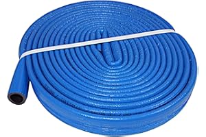 GENERISCH PE-Rohrisolierung Isolierschlauch 10 m Rolle x Ø 22 mm / 6 mm Isolierstärke Blau | Schutzschlauch Heizungsrohr Isolierung mit Schutzhaut | Rohr Dämmung Schlauch Rohrdämmung Warmwasserleitung Heizung