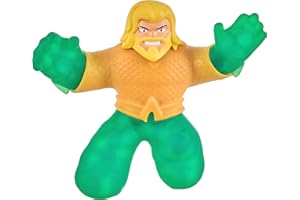 Heroes of Goo Jit Zu Dc Hero Pack - Super Goopy Aquaman 4.5-Inch Tall Action Figure, Perfect Christmas/Birthday Present For 4 To 8 Year Olds, Squishy, Stretchy Tactile Play