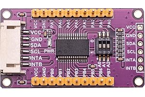 XICOOLEE MCP23017 IO Expansion Board Module I2C Interface Expands 16 I/O Pins Supports for Raspberry Pi for Arduino STM32 Onboard 3-Digit DIP Switch I2C Interface Compatible with 3.3V/5V Level