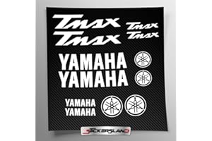 Stickersland® - Kit de adhesivos compatibles con T-Max depósito y casco de moto | Vinilo preespaciado de fácil aplicación | letras logos | Stickersland® (blanco mate)