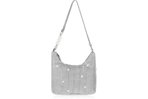 simarro Women's Bling Evening Clutch Bag, Shiny Stylish Evening Handbag Sparkly Rhinestone Shoulder Bag Hand-held Armpit Bag Lady Girl Party Purse for Prom Wedding Cocktail Party Banquet