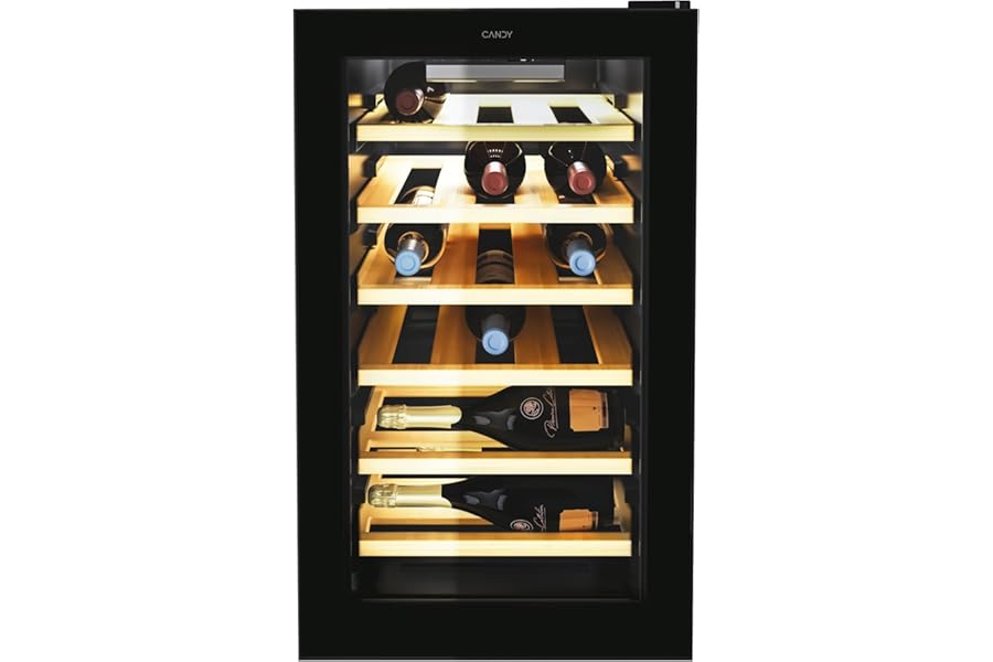 Candy DiVino, CWCEL 210/NF, Wine Cellar, 39 dB, APP hon, Anti-UV Glass, Monozone, Black, HxWxD 70 x 40 x 54.5 cm [Class G]