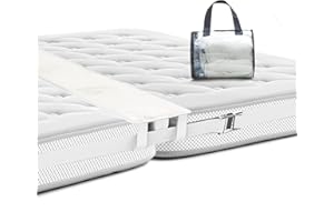 ‎BALIBETOV BALIBETOV Liebesbrücke für Matratzen [198x20 cm] – Matratzenkeil & Ritzenfüller mit Memory-Schaum, Spanngurt & Tasche, ideal für Paare & Familien (Beige)