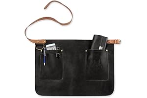 Black Forest Fox TIP HUNTER SOFT Taille Tablier en cuir Cuisine Restaurant Bistro-Jardin Demi Tabliers 2 Poches Hommes Femmes Chef, Boulangerie, Serveur, Artisan