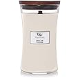 WoodWick Large Hourglass Scented Candle | White Teak | with Crackling Wick | Burn Time: up to 130 Hours