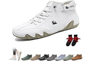 LOVEWLVNCL Botas Altas Italianas Hechas A Mano para Hombres Zapatos Beck Minimalistas Al Aire Libre Zapatos Descalzos Informales Antideslizantes Transpirables para Caminar Senderismo Conducir Botas Chukka(Bianco