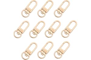 PH PandaHall 30 Pezzi di Chiusura Girevole Dorata Cordini a Scatto in Metallo Portachiavi Ganci a Scatto per Portachiavi Borse Fai da Te Risultati di Gioielli Artigianato, 34x14x6,5mm