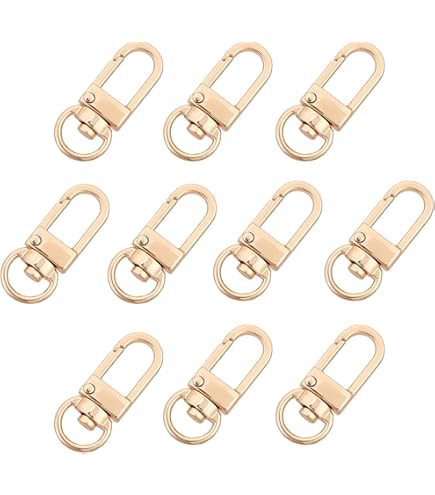 20 Stück Karabiner-Verschlüsse – Metall, 33 Mm, Mit 360° Drehgelenk, Für Schlüsselanhänger, Hundeleinen, DIY