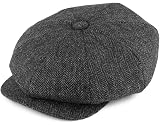 christyslondonChristys Hats Country Tweed Herringbone Newsboy Cap - Olive
