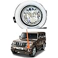 Auto Blinq Car Bumper Halogen DRL with H3 Bulb O.E.M type Fog Light Assembly for New Bolero 2012-2019 - Set of 2 Pieces, White