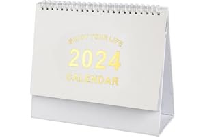 VALICAER 2023-2024 Desk Calendar, 16 Months Calendar from September 2023 to December 2024, Standing Flip Desktop Calendar with To Do Lists Monthly Desktop Calendar with Twin Wire Binding 21 x 19cm