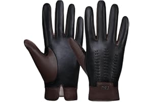 GSG SINCE 1998 Gants en Cuir pour Homme Gants à Écran Tactile en Peau de Mouton Doublés de Cachemire Hiver M180807