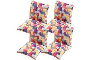 JORTUIO Cuscini per Sedie con Schienale Schienale e Schienale Basso 4/2/1 Pezzi, Confortevole Cuscino Cuscino di Seduta da Interno, Esterno, Cucina, Ufficio e Pranzo Giardino Cuscini ( Color : #14 , Size : 50