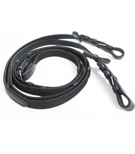 SUNRIDE Leather Reins Divisible No Easel for Horses Soft Genuine Leather (Full 280cm, Brown SUNRIDE Leather Reins Divisible No Easel for Horses Soft Genuine Leather (Full 280cm, Brown