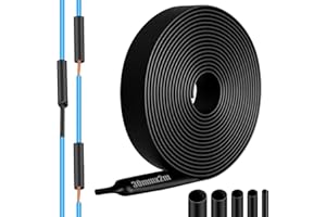 Mbsomnus 3:1 Tubo Termorretráctil 30 mm Rollo de 2 m Tubos Termorretráctiles Impermeable Funda Termoretractil con Pegamento Negro Tubo Termoretractil para Cables Reparación Aislamiento Cableado