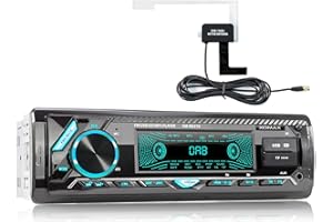 XOMAX XM-RD276 Autoradio mit DAB+ Tuner und Antenne I FM RDS I Bluetooth Freisprecheinrichtung I 2xUSB, MicroSD, Aux I 7 Farben I 1 DIN