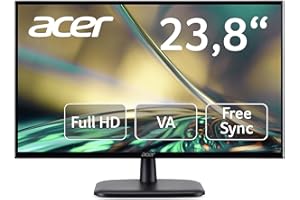 Acer EK240YC - Monitor de 24" Full HD (1920x1080, 16:9, 250 Nits, Tiempo de Respuesta 5 ms G2G, AMD FreeSync, HDMI, VGA) Colo