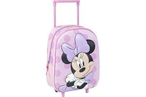 CERDÁ LIFE'S LITTLE MOMENTS Sac à dos pour enfants Minnie - Rose - 25 x 31 x 10 cm - Fabriqué en polyester et EVA - Fermeture à glissière - Produit original conçu en Espagne