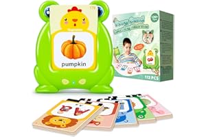 Grriopi Talking Flash Cards, Toddler Toys for 1 2 3 4 5 6 Year Old Boys Girls Sensory Toys for Autism 1-6 Year Old Girl Gifts Education Toys for 1-6 Year Olds Birthday Gifts for Kids -224 Words