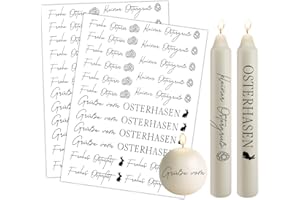 BOLOSA 2 Stück Kerzentattoos Ostern 30x20cm, Kerzen Tattoo Ostern Wasserschiebefolie Kerzen, Kerzensticker Kerzenfolie für Kerze Tasse DIY Geschenk, Kerzen Dekorieren, Kerzensprüche (B)