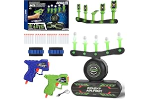 deAO Hover Spielzeug Pistole, 2 in 1 Spielzeug Schaumstoff Blaster Spiel Sets mit 2 Pistole Spielzeug, 20 Weiche Schaumstoffdarts, 15 Zielscheibe, Geschenke für Kinder ab 3 4 5 6 7 8 9 +Jahre Junge
