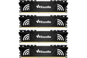 Wlizedle DDR3 Desktop Memory RAM 32GB Kit (4x8GB) 1600MHz CL11 UDIMM, PC Arbeitsspeicher PC3-12800 240-Pin 1,5V Non-ECC 2Rx8 Computer Speicher Upgrade für Rechner, Schwarz