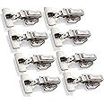 4-YOU Stainless Steel Soft Close 3D Buffering Hydraulic Clip on Concealed Hinges for Full Overlay 0 Degree Crank | Suitable for Cabinet Doors from 14 mm to 22 mm Thickness (Pack of 4 Pairs)