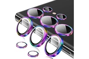 Oelrstfe Kamera Schutz für Samsung Galaxy S23 Ultra Kameraschutz,Kratzfest 9H Härte HD Linsenschutz Schutzfolie,Kamera Displayschutz Schutzglas Ultra-Transparent Linse Displayschutzfolie,Farbe