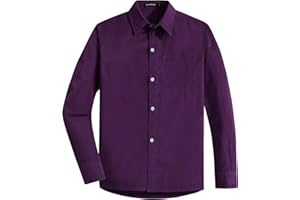 Spring&Gege Ragazzo Camicie a Manica Lunga Cotone Bambini (3-14 Anni)