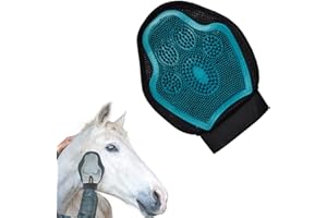 DHinkyoung Multifunctional Horse Brush Glove - Breathable Horse Hair Remover Mitt for Dog and Cat Washing Grooming Shedding