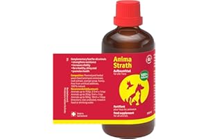 Anima-Strath Liquide - Complément Alimentaire pour Chiens et Chats avec 61 micronutriments, vitamines, minéraux, acides aminés | Tonique multivitaminé. Soutient l'immunité et la Digestion