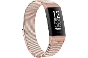 Yisica Bracelet Compatible pour Fitbit Charge 4 / Fitbit Charge 3 / Charge 3 SE, Métal en Acier Inoxydable Réglable, Bracelet de Remplacement avec Fitbit Charge 4 / Charge 3, Femme Homme, Grand Petit